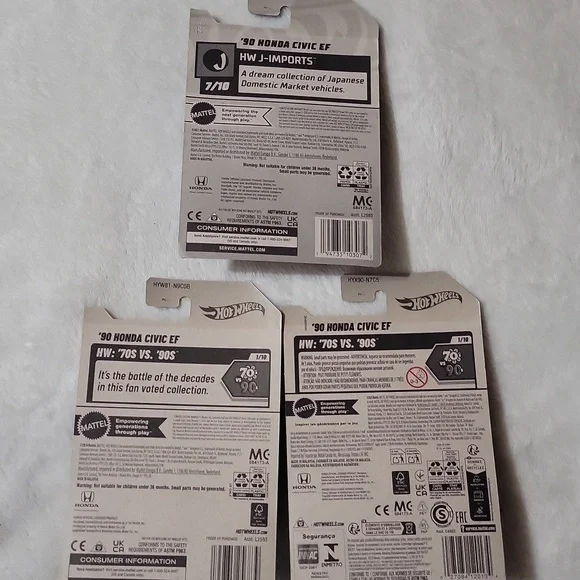 3 '90 Honda Civic EF Hot Wheels - Picture 6 of 6